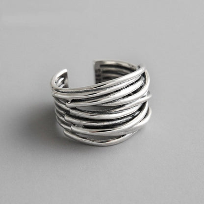 Silver Stackable Adjustable Ring - Olytrend