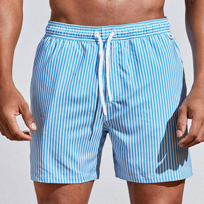 Maui Men's Athletic Striped Beach Shorts