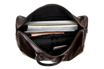 Spacious Genuine Leather Duffel Bag