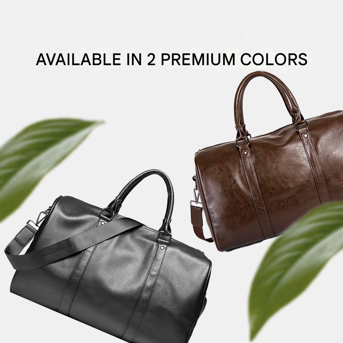 Spacious Genuine Leather Duffel Bag