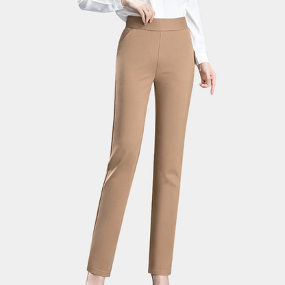 Straight Ladies' Trousers with Timeless Design - Celeste-Dark blue-XS-Nora Luxe