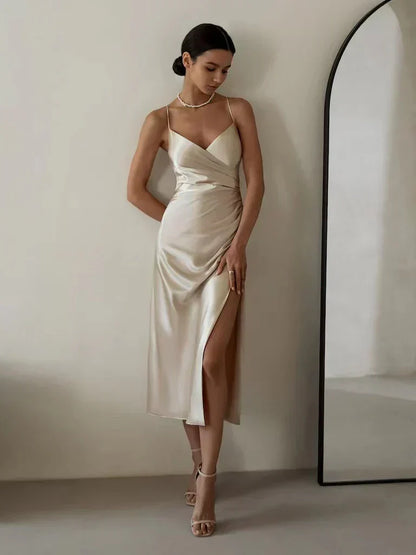 Strapless Dress - Luna-Champagne-S-Nora Luxe