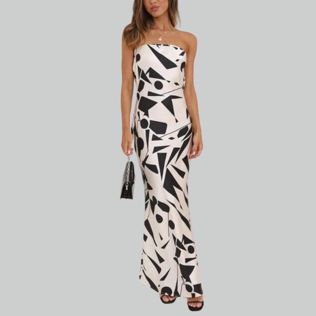 Strapless Maxi Dress with Airy Fit – Jade-Black-XS-State of Style