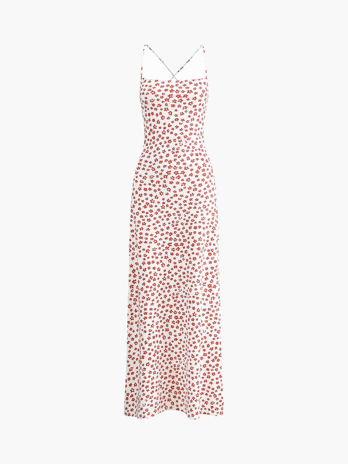 Chic Summer Floral Maxi Sundress with Cross Straps