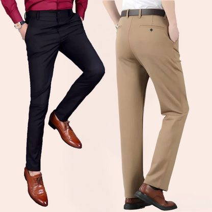 Stretch Men's Trousers - Nikolai-Blue-S-Nora Luxe