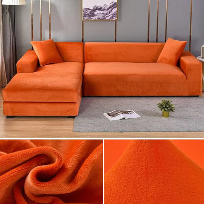 Stretch Velvet Sofa Cover with Luxury Finish - Sofina-Pink-1 Zit (90-140CM)-The Livary