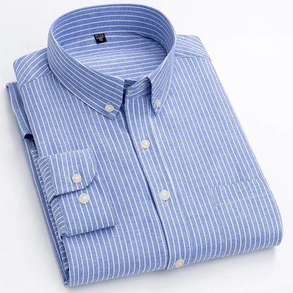 Classic Casual Stripe Button Shirt