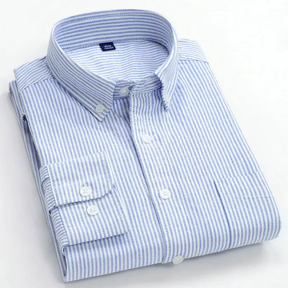 Classic Casual Stripe Button Shirt