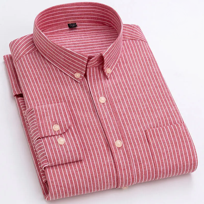 Classic Casual Stripe Button Shirt