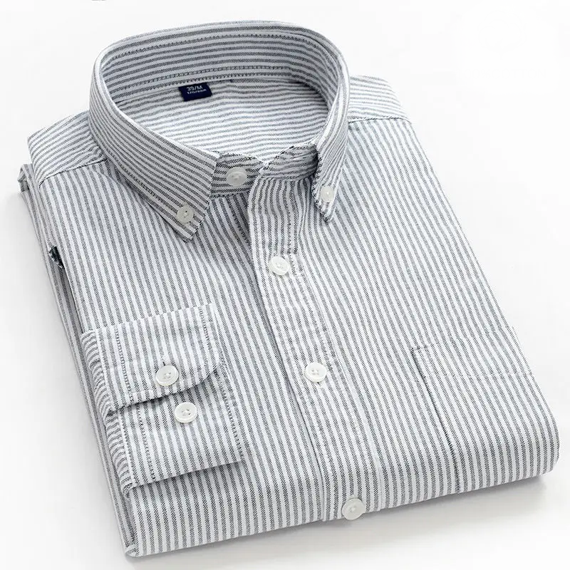 Classic Casual Stripe Button Shirt