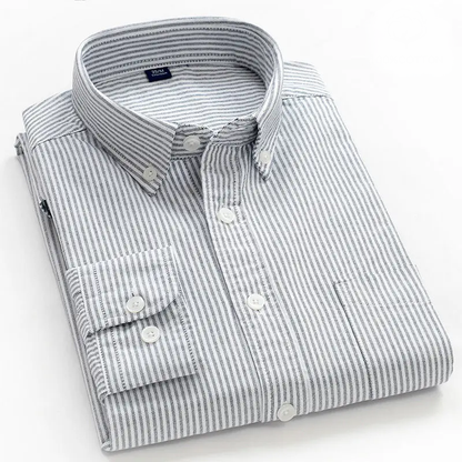 Classic Casual Stripe Button Shirt