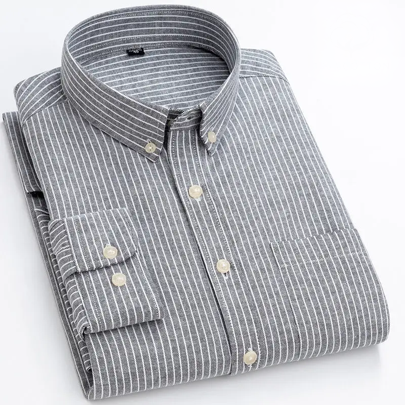 Classic Casual Stripe Button Shirt
