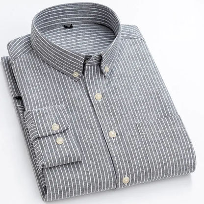 Classic Casual Stripe Button Shirt