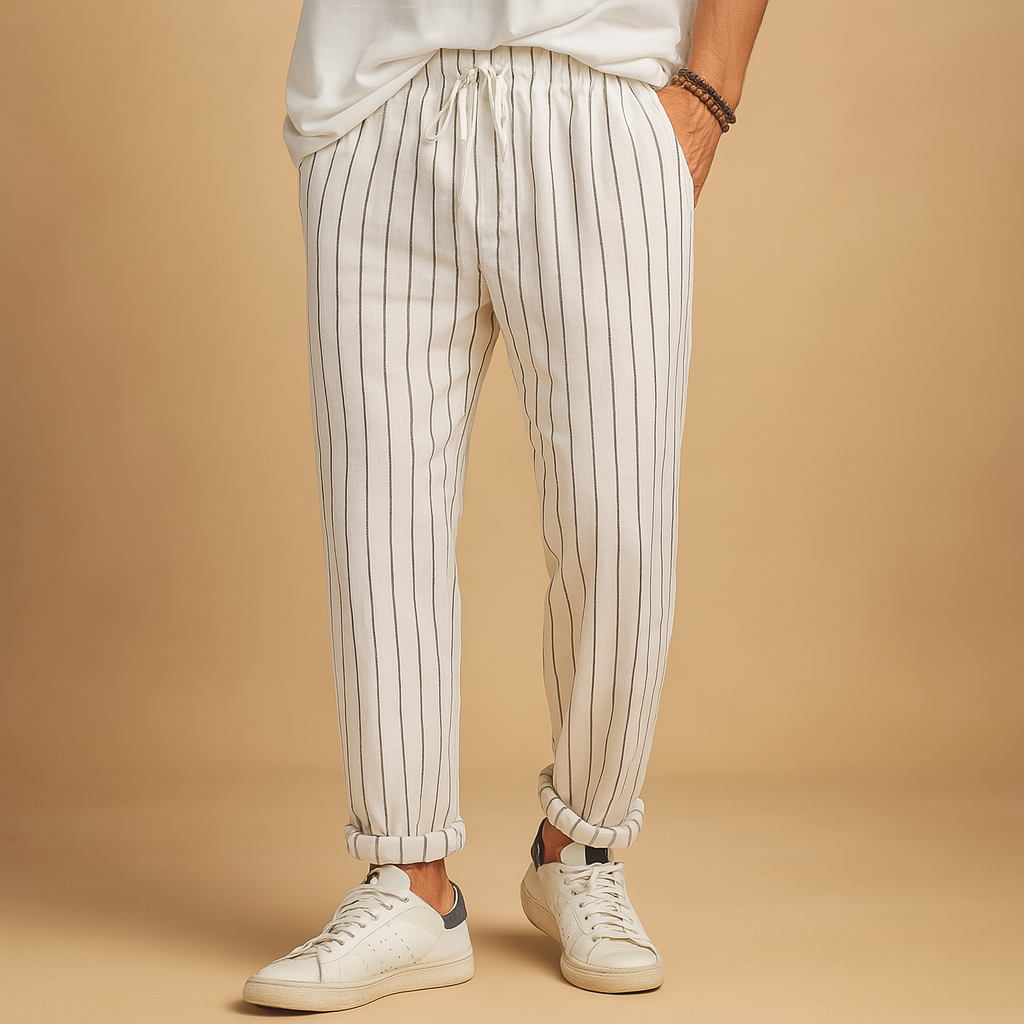 Striped casual pants for men | Mason - Nocini