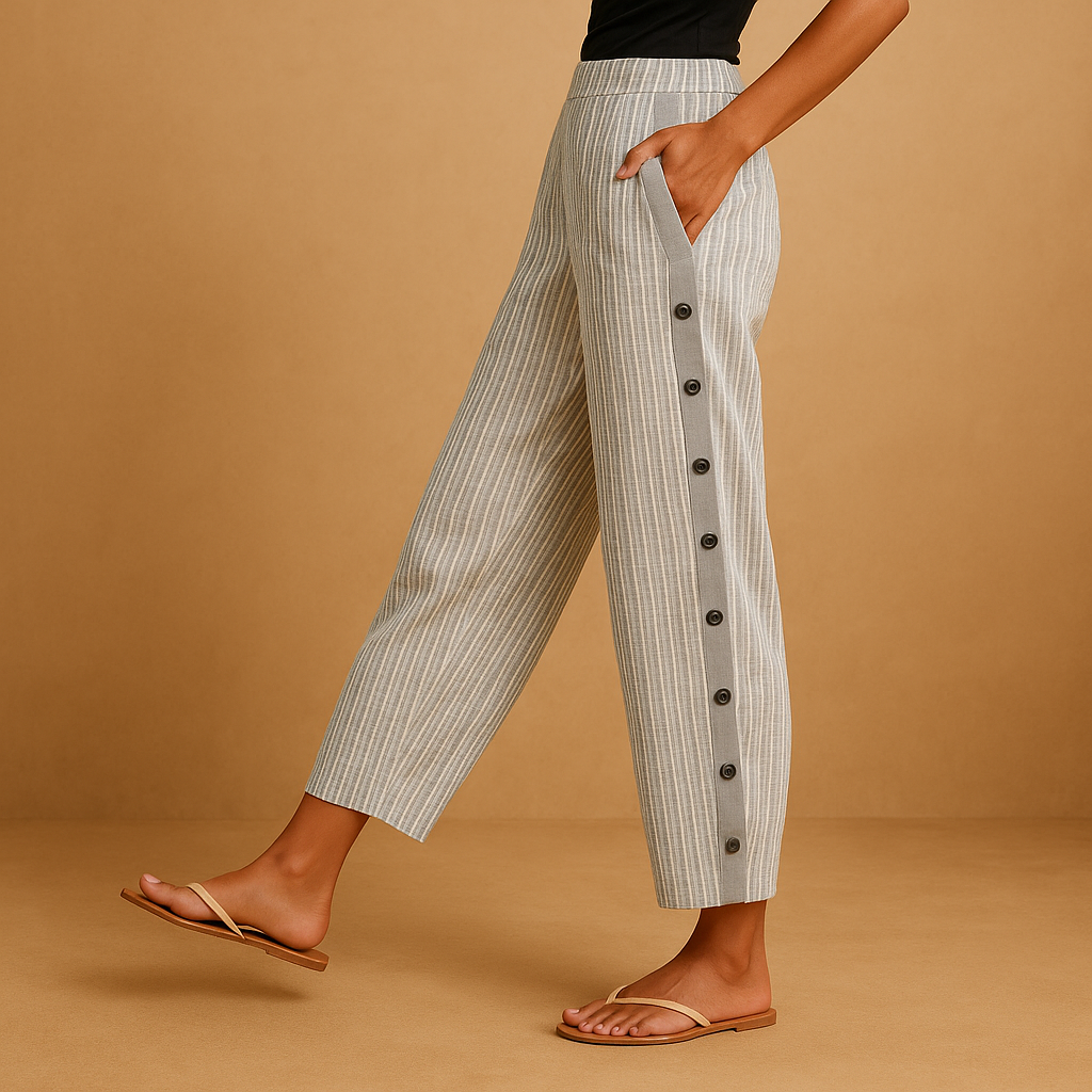 Fashionable Black and White Pants for Women - Nocini