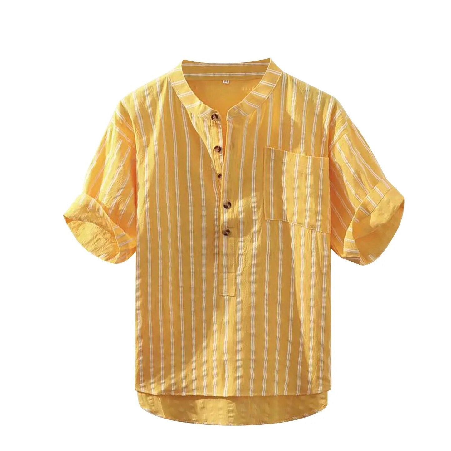 Colorful Casual Mens Short Sleeve Shirt - Pexav