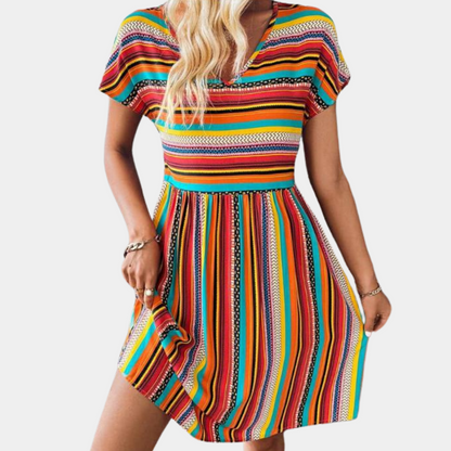 Comfy Lightweight Stripe Sundress for Women - Pexav