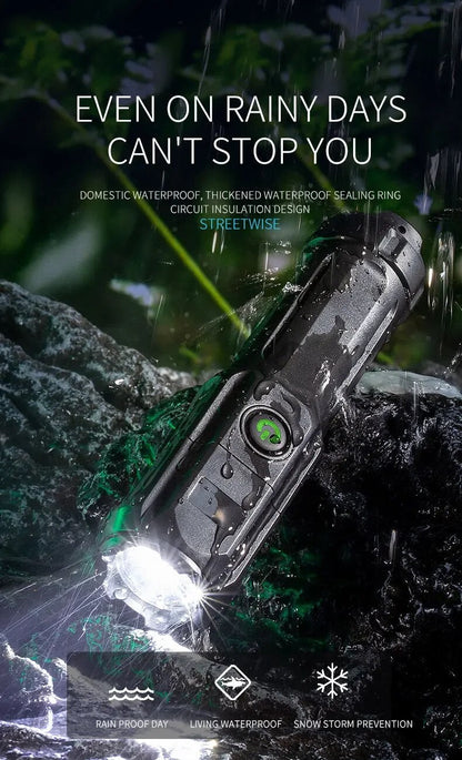 STRONG LED TORCH WITH ZOOM - USB RECHARGEABLE CAMPING TORCH-F15-T-Nora Luxe