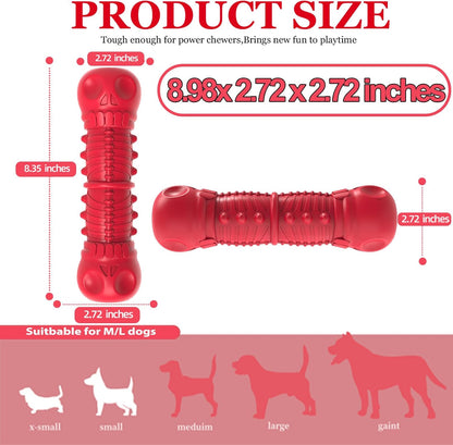 Strong Rubber Chew Toy for Dogs-Red-Nora Luxe