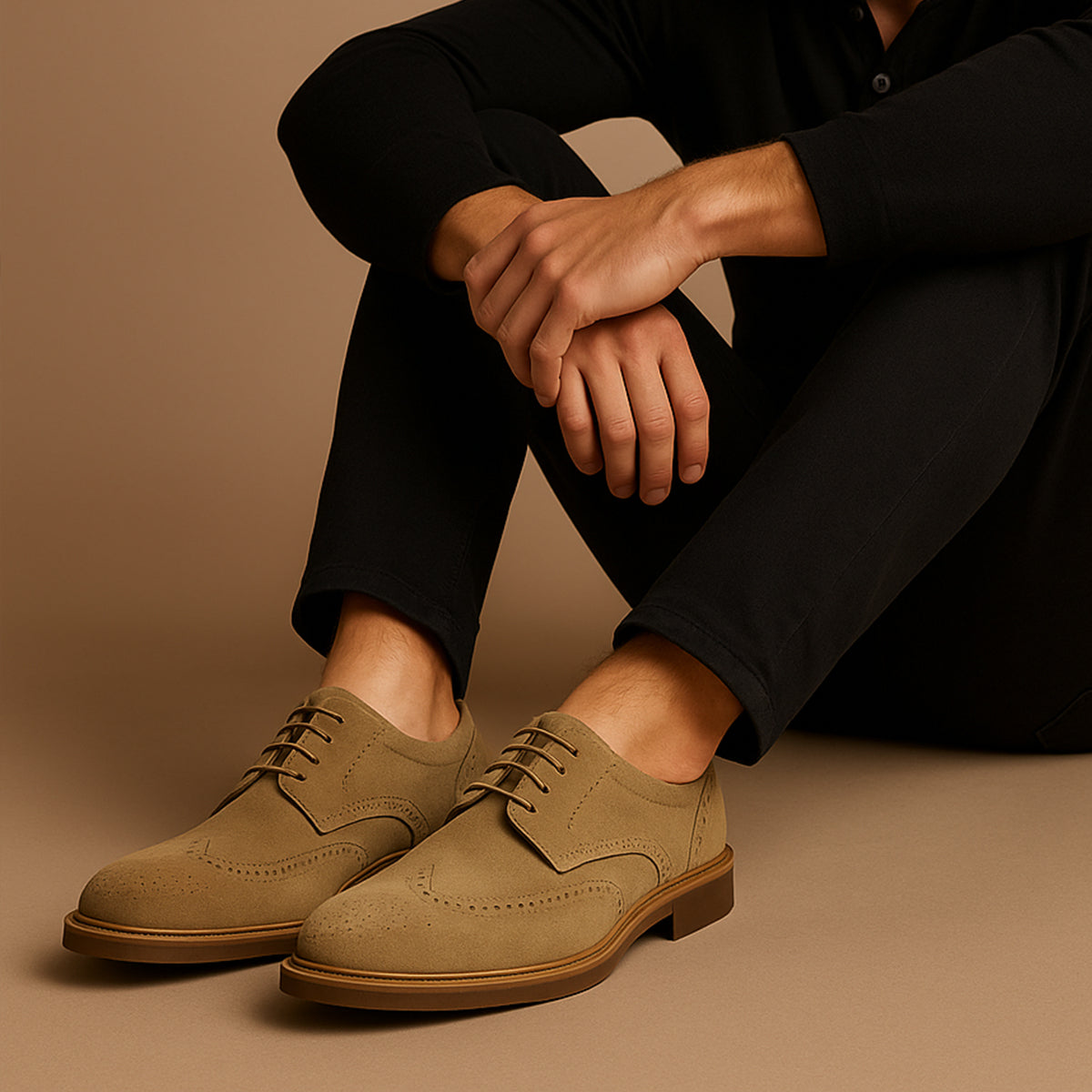 Luxury Suede Mens Dress Shoes - Elegant Casual Footwear