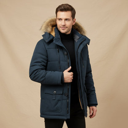 Thermal Men's Insulated Fleece Parka Coat