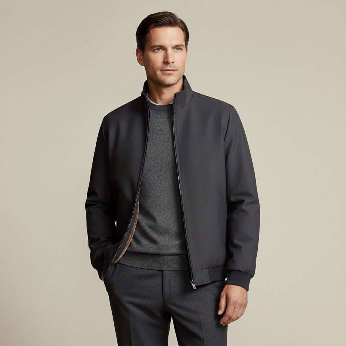 The Sleyever Men's Classic Thermal Fleece Jacket