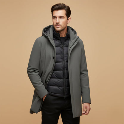 Warm Waterproof Men's Winter Parka Coat with Hood