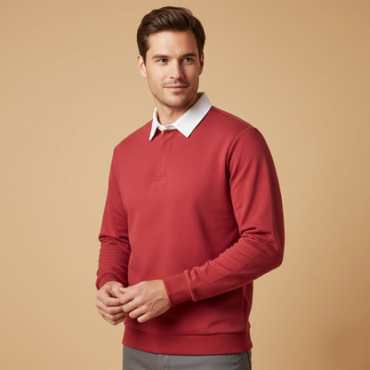 Traditional Fit Mens Long Sleeve Polo Shirt