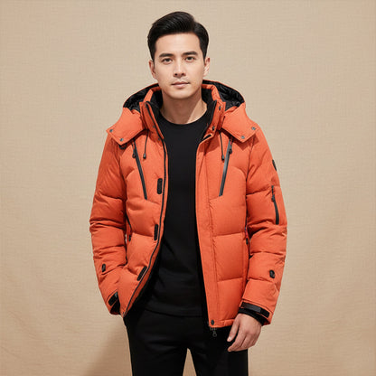 Warm Waterproof Men's Winter Parka Jacket with Hood
