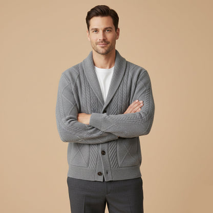 Premium Men's Soft Cashmere Button Sweater
