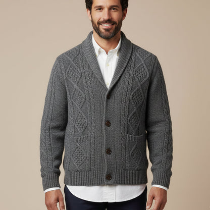 Luxurious Pure Cashmere Men's Cardigan Sweater