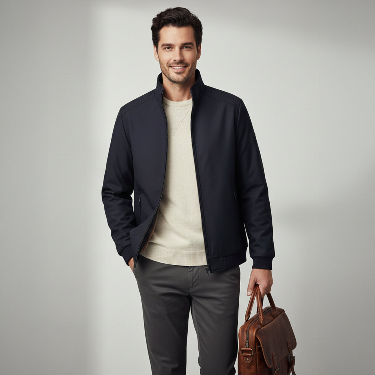 The Sleyever Men's Classic Thermal Fleece Jacket