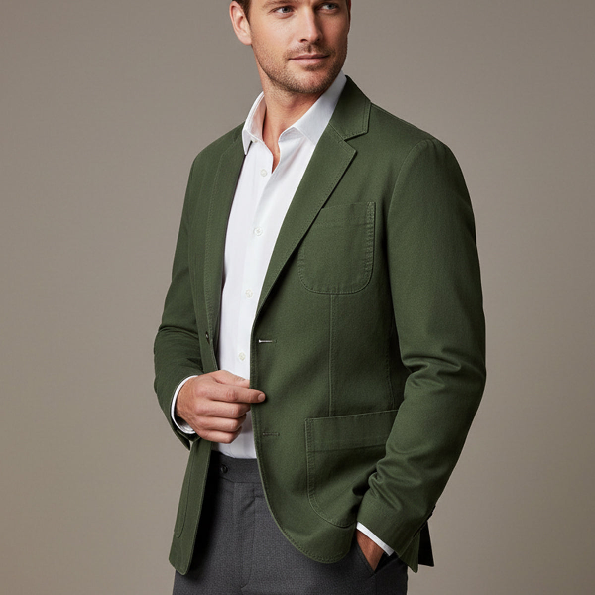Comfortable Men's Casual Water Resistant Jacket with Pockets