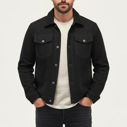 Classic Leather Cargo Coat for Men - Durable Everyday Wear