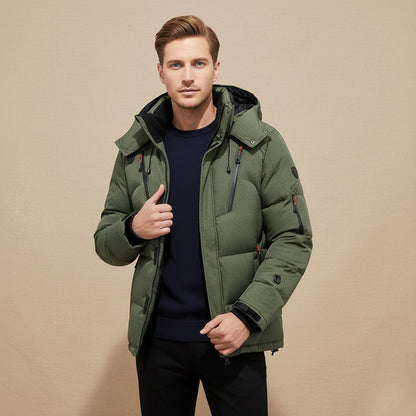 Warm Waterproof Men's Winter Parka Jacket with Hood