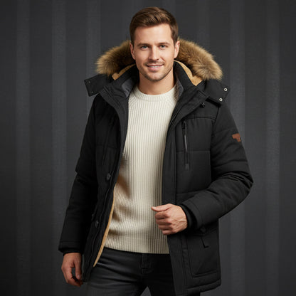Thermal Men's Insulated Fleece Parka Coat