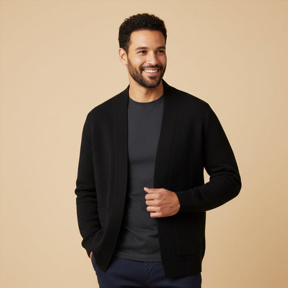 Cozy Men's Open Front Cardigan Sweater