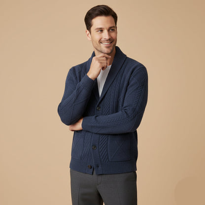 Premium Men's Soft Cashmere Button Sweater