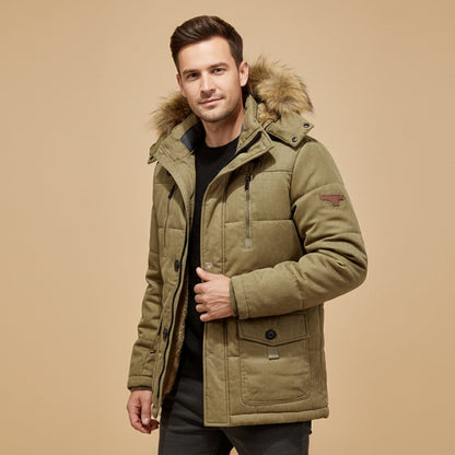 Thermal Men's Insulated Fleece Parka Coat