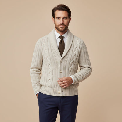 Cozy Mens Cable Knit Sweater