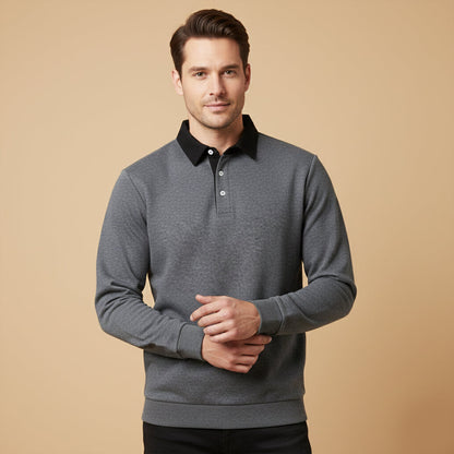 Traditional Fit Mens Long Sleeve Polo Shirt
