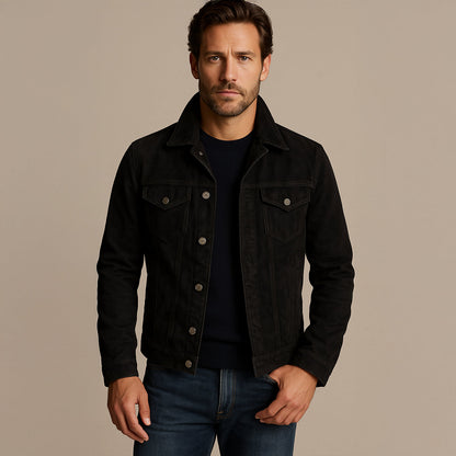 Classic Leather Cargo Coat for Men - Durable Everyday Wear
