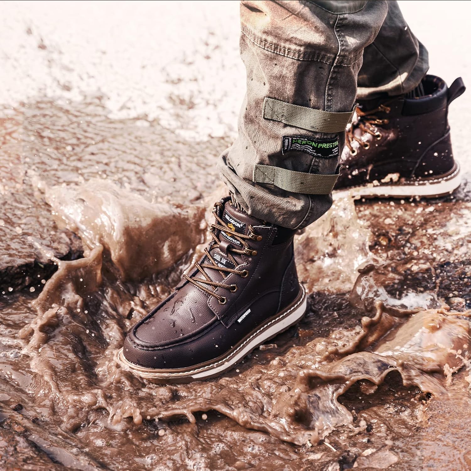 Sturdy Waterproof Work Boots for Men - Timothy-Black-6.5-Nora Luxe