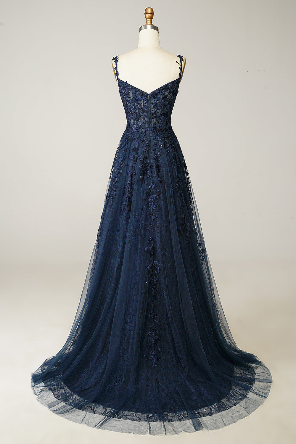 Stylish A-Line Ball Gown - Sophie-Dark blue-0-Nora Luxe