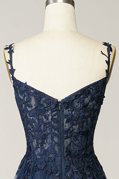 Stylish A-Line Ball Gown - Sophie-Dark blue-0-Nora Luxe
