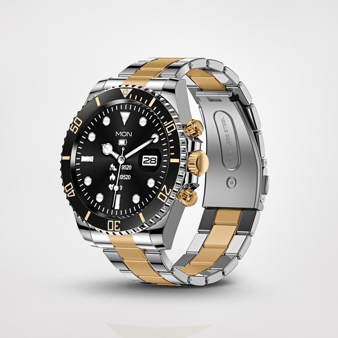 Stylish and Advanced Smartwatch - PowerFit-Black/Gold-Nora Luxe