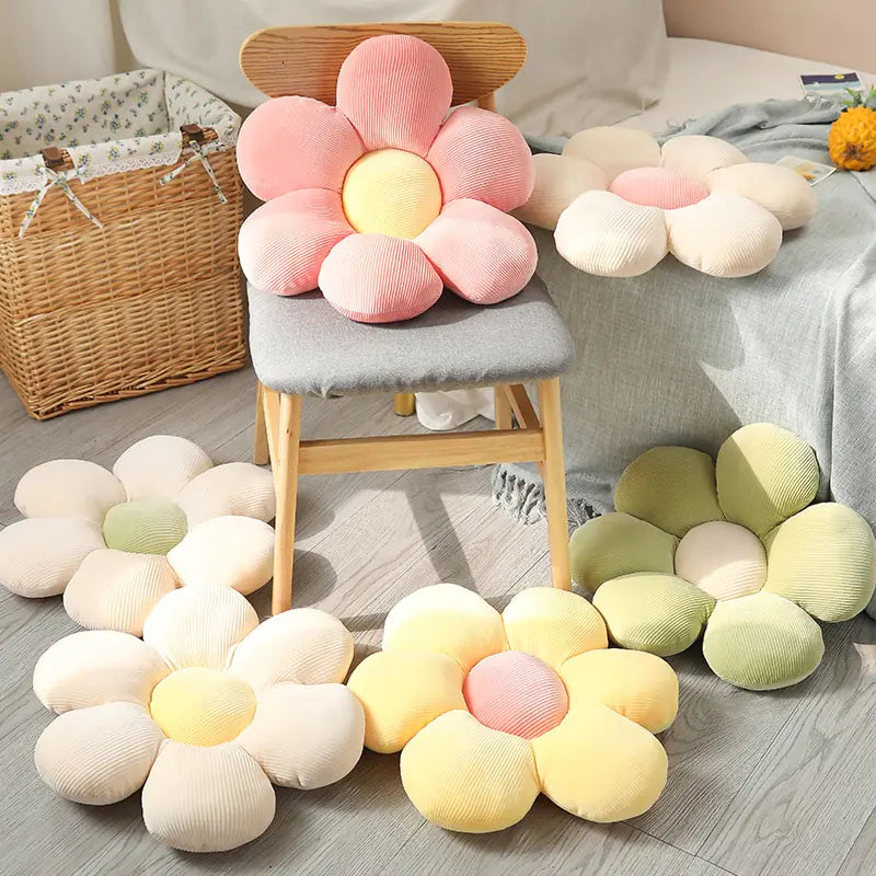 Colorful Floral Pattern Pillow Cushion - Pexav