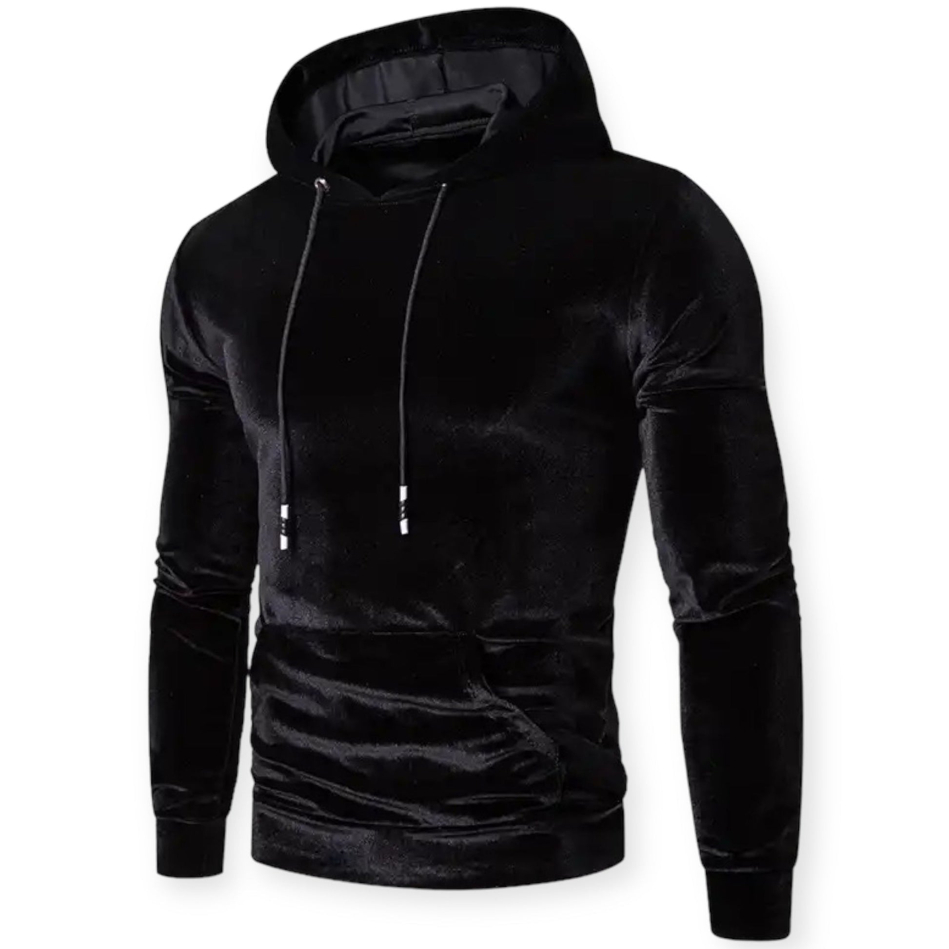 Fitted Hooded Sweatshirt with Drawstring & Pockets - Nocini