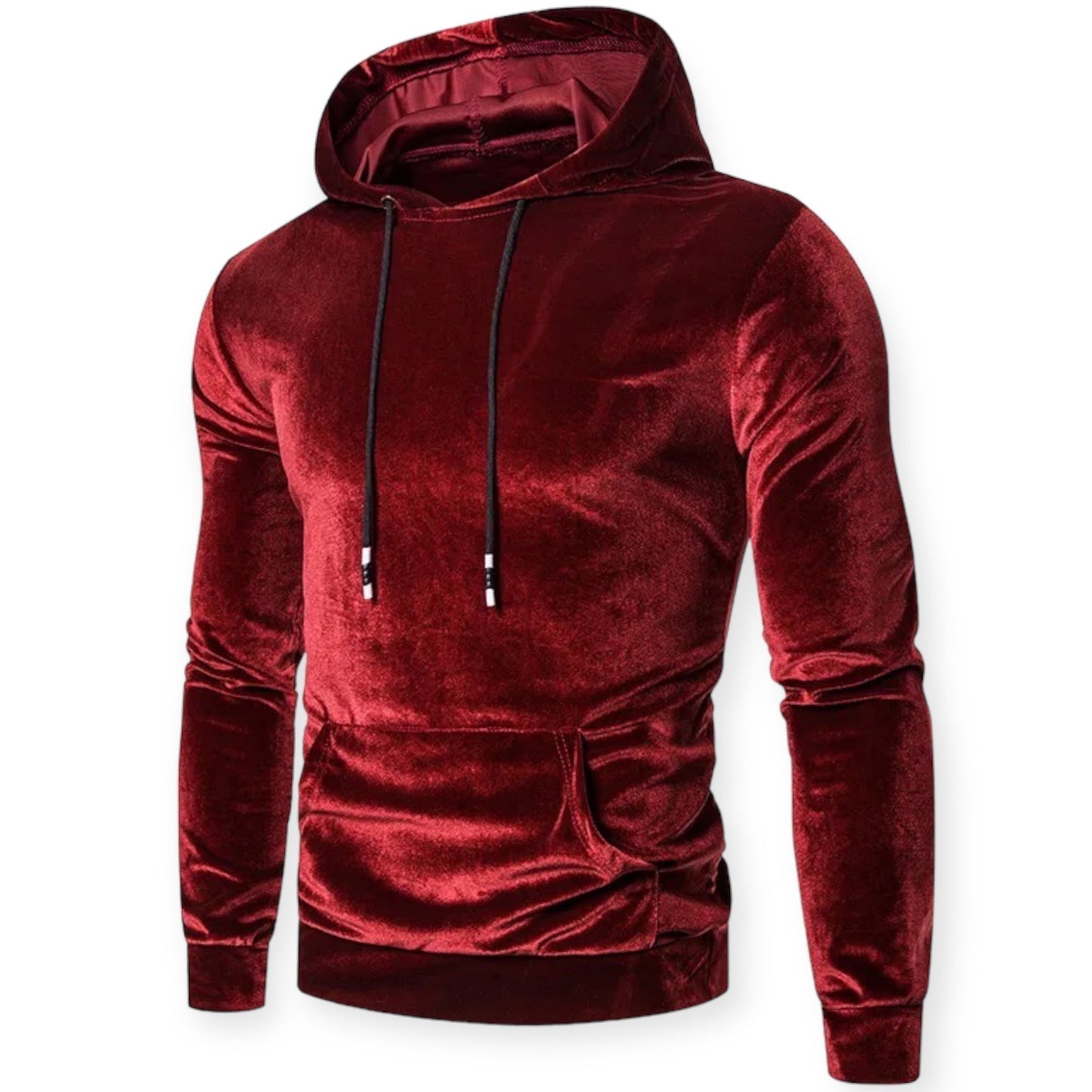 Fitted Hooded Sweatshirt with Drawstring & Pockets