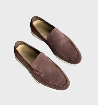 Stylish and Comfortable Suede Loafers for Men - Milo-Chestnut Brown-6-Nora Luxe